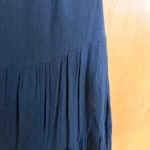 Black midi dress lightweight tiered